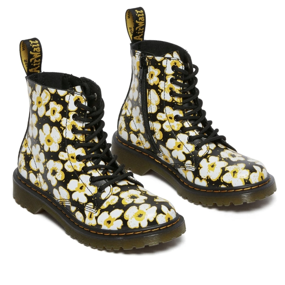 Dr. Martens 1460 Pascal Flower Boots Size 9